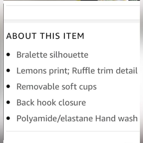 NWT New Gianni Bini Tropical Lemons Ruffled Bralette Bikini Swim Feminine L - Picture 12 of 12